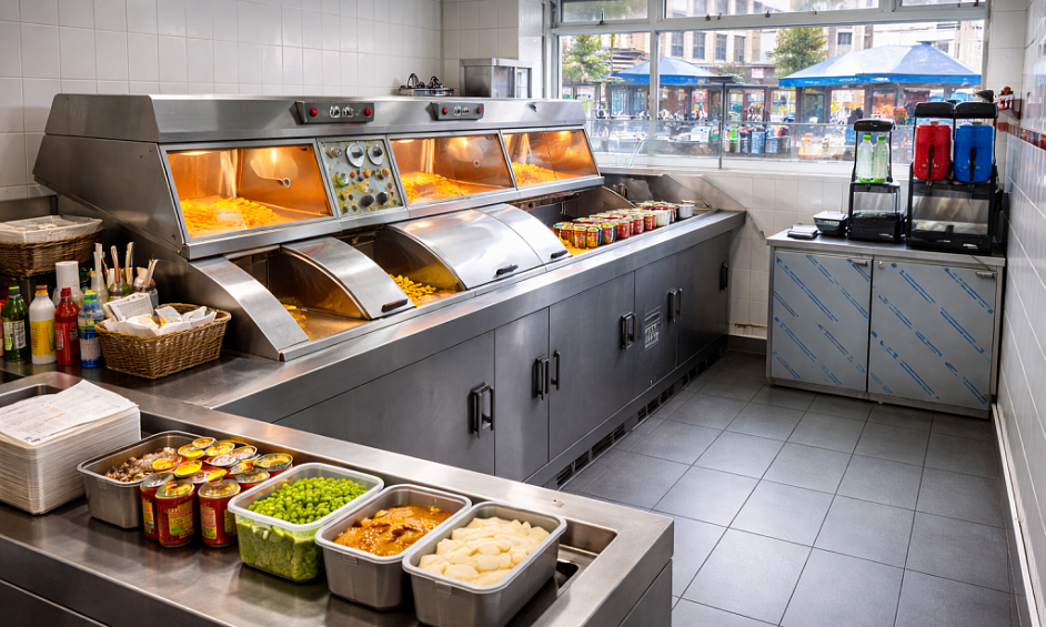 Friterie Traditionnelle De Fish And Chips À Vendre 1